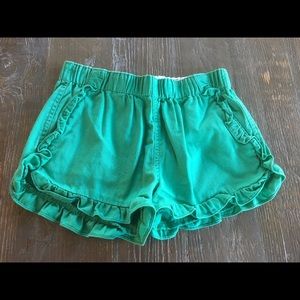 Crewcuts Everyday Green Ruffled Edge Shorts